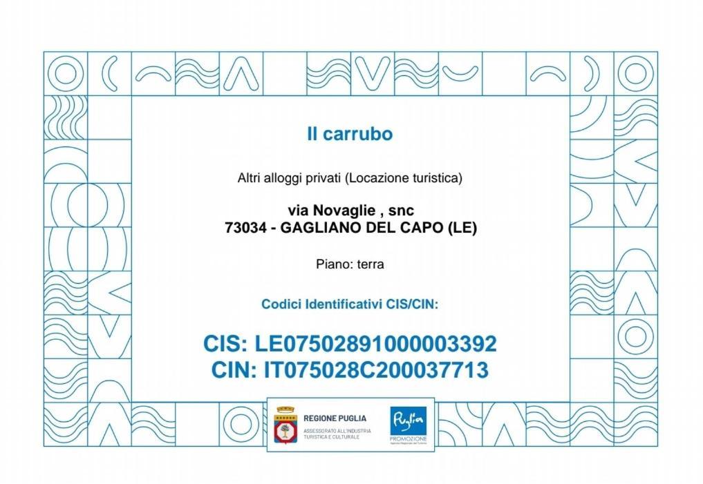 Casa Vacanze "Il Carrubo" Gagliano del Capo Exteriör bild